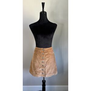 Aritiza Wilfred Free Women's Cut KARMEN Corduroy Preppy Normcore Skirt Size 10